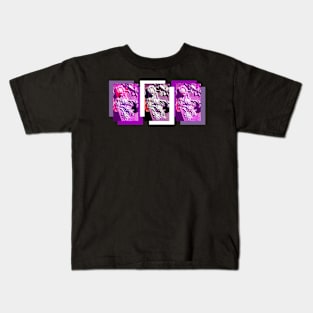 Pink and Purple Roses on a Headstone Kids T-Shirt
